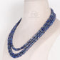 Natural Lapis Lazuli Gemstone Square Beads Necklace Jewelry