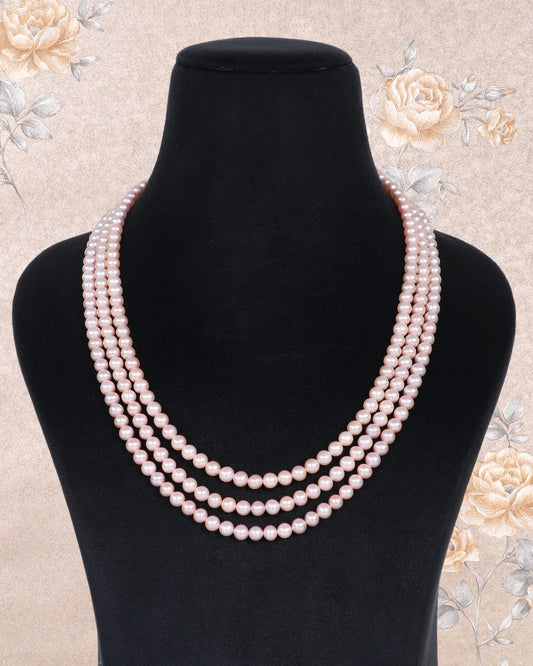 Natural Pink Freshwater Pearl gemstone Beads Necklace jewelry