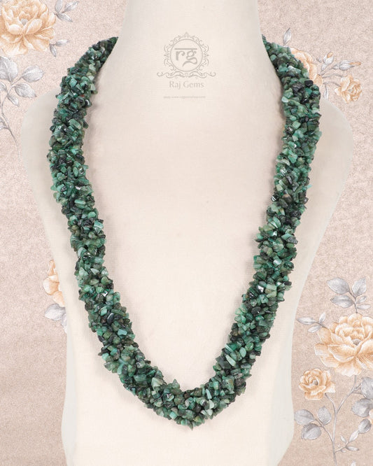 Natural Emerald Gemstone Necklace Jewelry