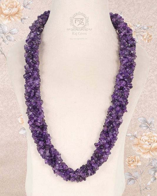 Natural Amethyst Gemstone Necklace Jewelry