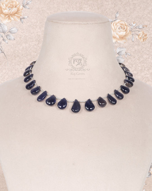 Natural Iolite Gemstone Beads Necklace Jewelry