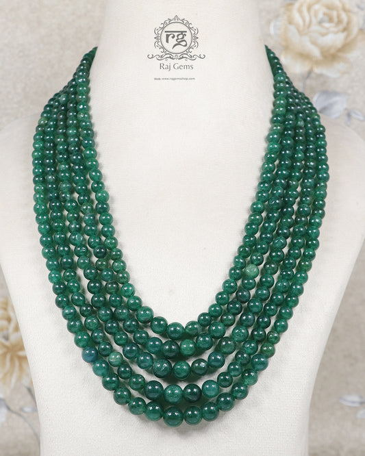 Natural Green Aventurine Quartz Gemstone Beads Necklace Jewelry