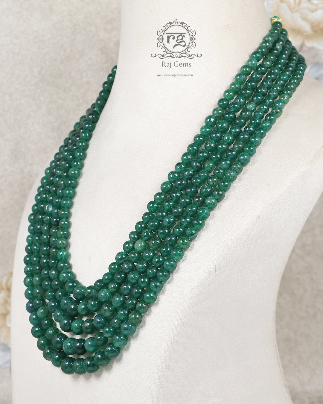 Natural Green Aventurine Quartz Gemstone Beads Necklace Jewelry