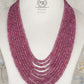 Natural Ruby Gemstone Rondelle Beads Necklace Jewelry