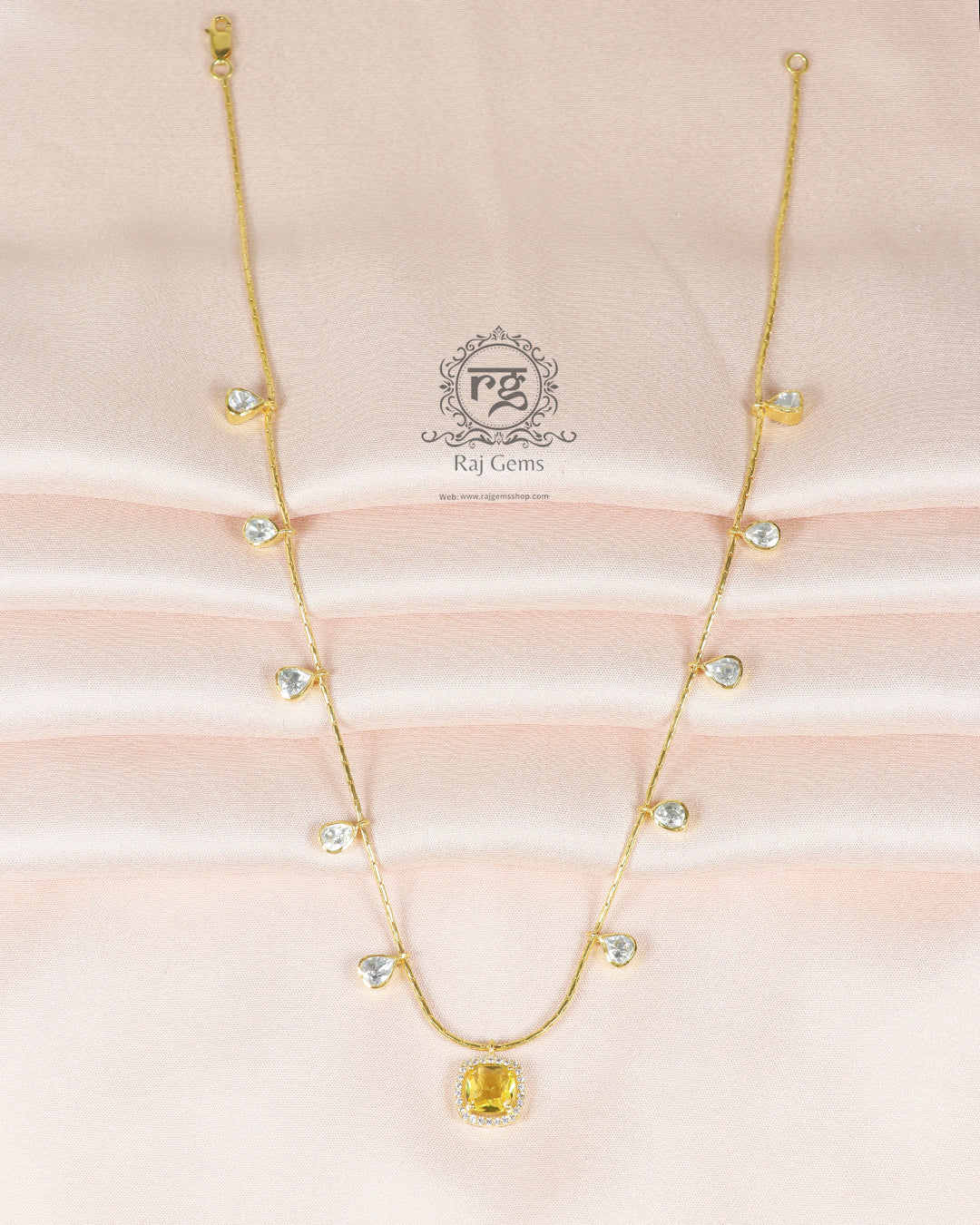 Pure yellow Designer Neckline