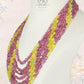 Natural Ruby and Yellow Gemstone Beads Necklace Jewelry