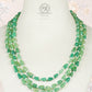 Natural Green Quartz & Pearl Gemstone Beads Necklace Jewelry