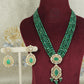 925 Pure Silver Designer emerald Necklace