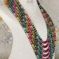 Natural Multi Precious Sapphire Gemstone Beads Pumpkin Necklace Jewelry