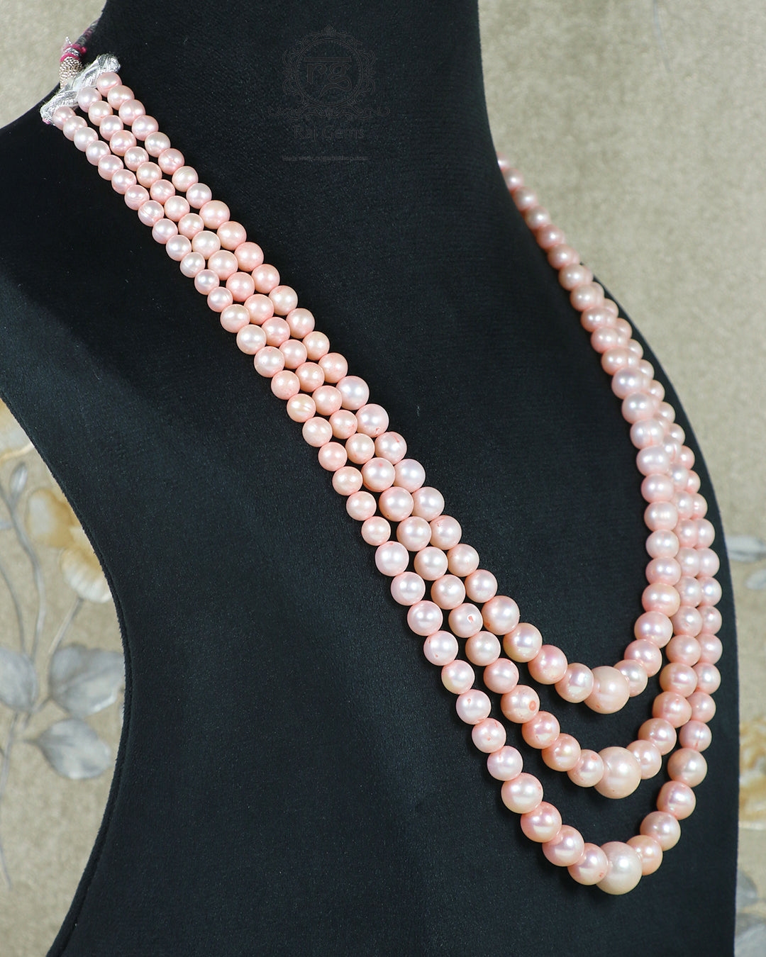 Natural Pink Freshwater Pearl Gemstone Beads Necklace Jewelry