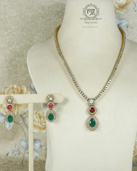 Pure Silver Handmade Necklace Earrings Traditional Jewelry Sets for Women