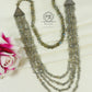 Natural Grey Labradorite Gemstone Beaded Necklace