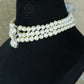 925 Silver White Stone Choker Necklace Set with Earring