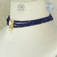 925 Silver Natural Blue Sapphire Necklace Set with Earring