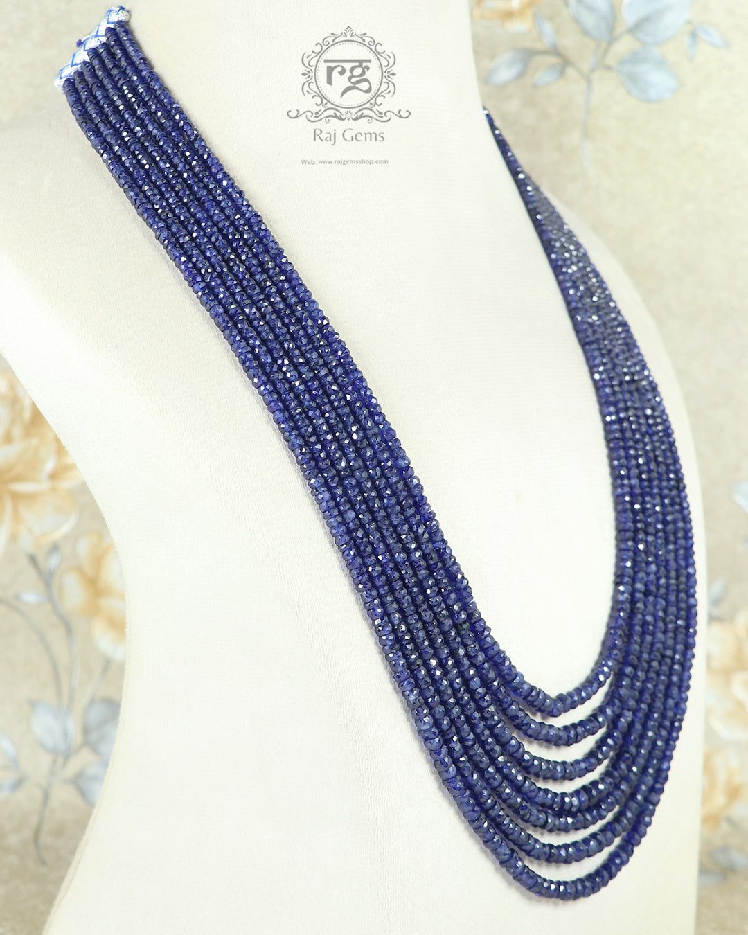 Natural Bule Sapphire Gemstone Beads Necklace Jewelry