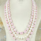 Natural Morganite and Pearl Gemstone Beads Necklace Jewelry