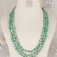 Natural Oval Green Quartz and Pearl Gemstone beads Necklace Jewelry