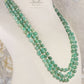 Natural Oval Green Quartz and Pearl Gemstone beads Necklace Jewelry