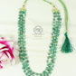 Natural Oval Green Quartz and Pearl Gemstone beads Necklace Jewelry