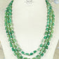 Natural Drop Green Quartz and Pearl Gemstone beads Necklace Jewelry