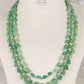 Natural Drop Green Quartz and Pearl Gemstone beads Necklace Jewelry