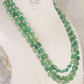 Natural Drop Green Quartz and Pearl Gemstone beads Necklace Jewelry