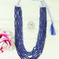 Natural Blue Sapphire Gemstone Beads Necklace Jewelry