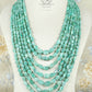 Natural Emerald Gemstone Beads Necklace Jewelry