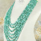 Natural Emerald Gemstone Beads Necklace Jewelry