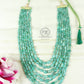 Natural Emerald Gemstone Beads Necklace Jewelry