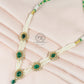 Pure 925 Silver Natural Emerald Gemstone Necklace