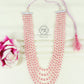 Natural Rose Quartz Pumpkin Gemstone & Pink Jade Beads Necklace Jewelry