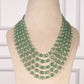 Natural Green Strawberry Quartz & Pearl Gemstone Beads Necklace Jewelry