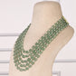 Natural Green Strawberry Quartz & Pearl Gemstone Beads Necklace Jewelry