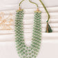 Natural Green Strawberry Quartz & Pearl Gemstone Beads Necklace Jewelry