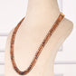 Natural Hessonite Garnet & Pearl Gemstone Beads Necklace Jewelry