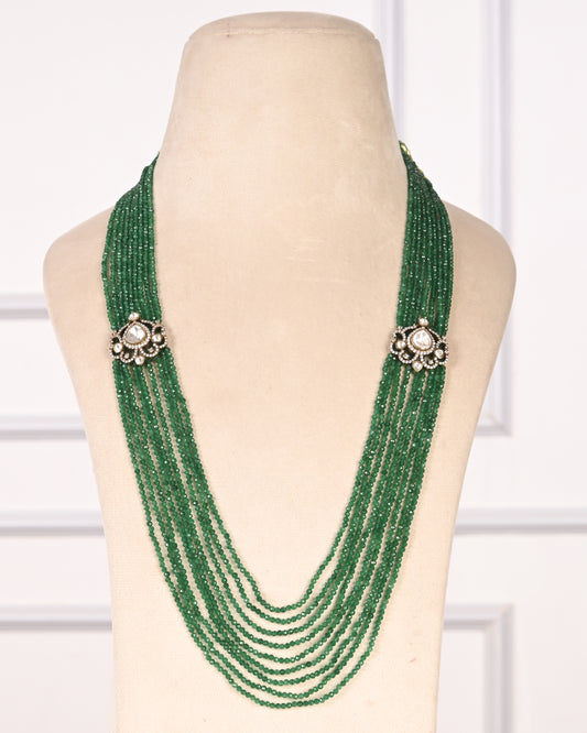 Pure Silver Designer Green Necklace Jewelry