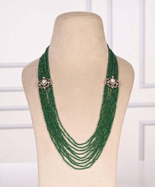 green silver necklace