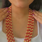 Natural Italian Coral & Pearl Gemstone Beads Necklace Jewelry