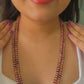 Natural Hessonite Garnet & Pearl Gemstone Beads Necklace Jewelry