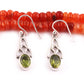 925 Sterling Silver Natural Peridot Gemstone Earring Jewelry