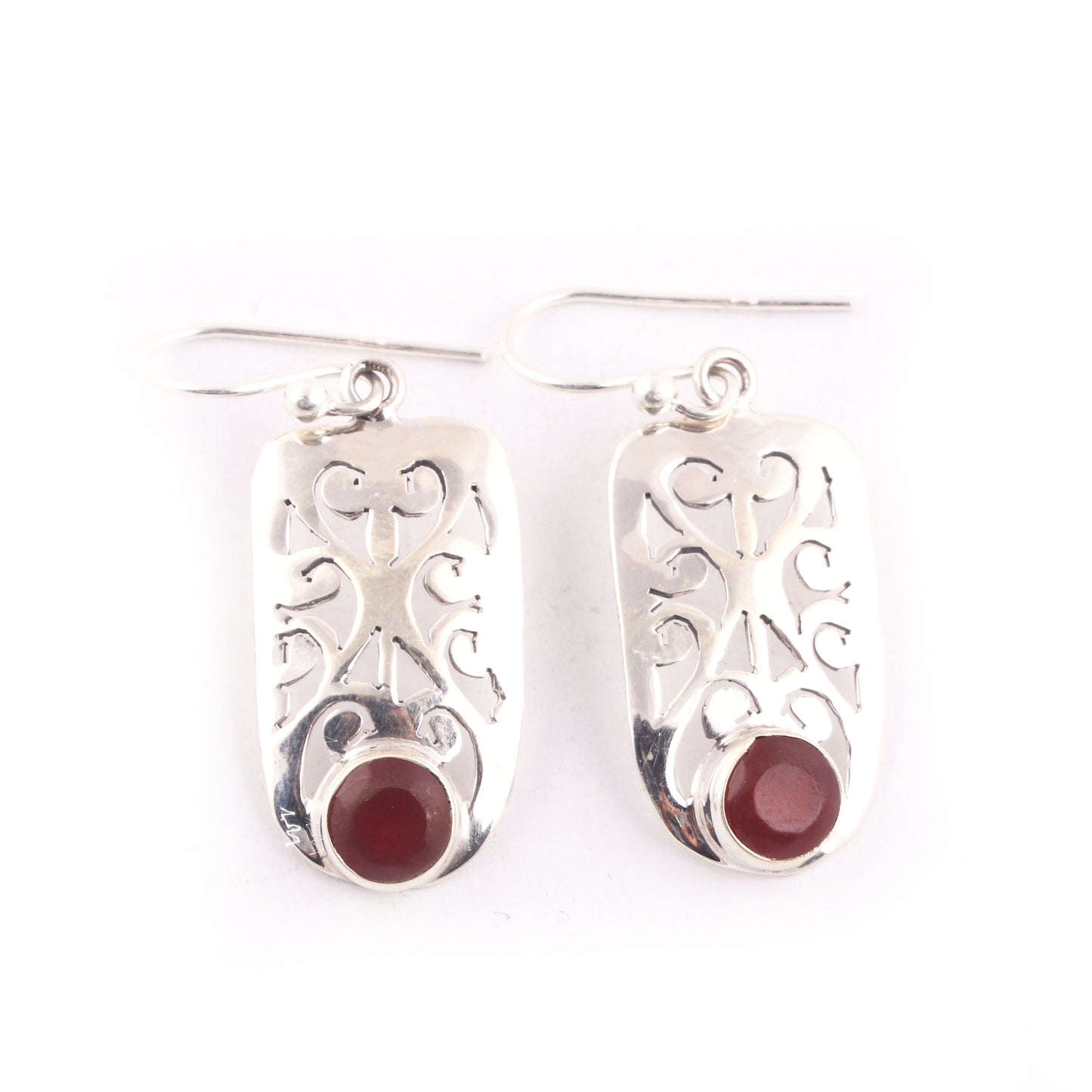 925 Sterling Silver Natural Garnet Gemstone Earring Jewelry