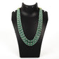 Natural Emerald & Aquamarine Gemstone Beads Necklace Jewelry
