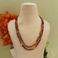 Natural Hessonite garnet gemstone Nuggets Smooth Beaded Necklace