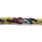 Multi Sapphire Rondelle Smooth Gemstone Beads Nacklace