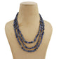 Natural sodalite gemstone oval beaded necklace