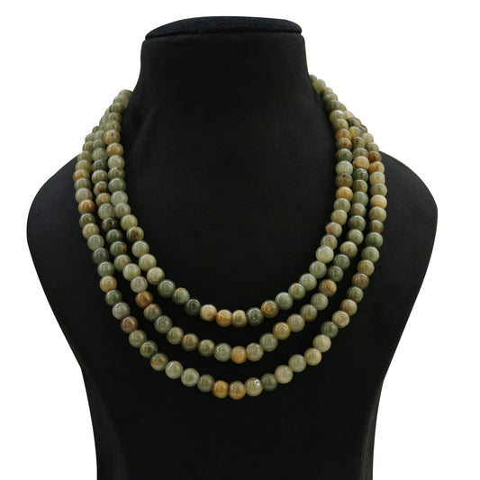 Natural Cat's eye Gemstone Round Beaded Necklace