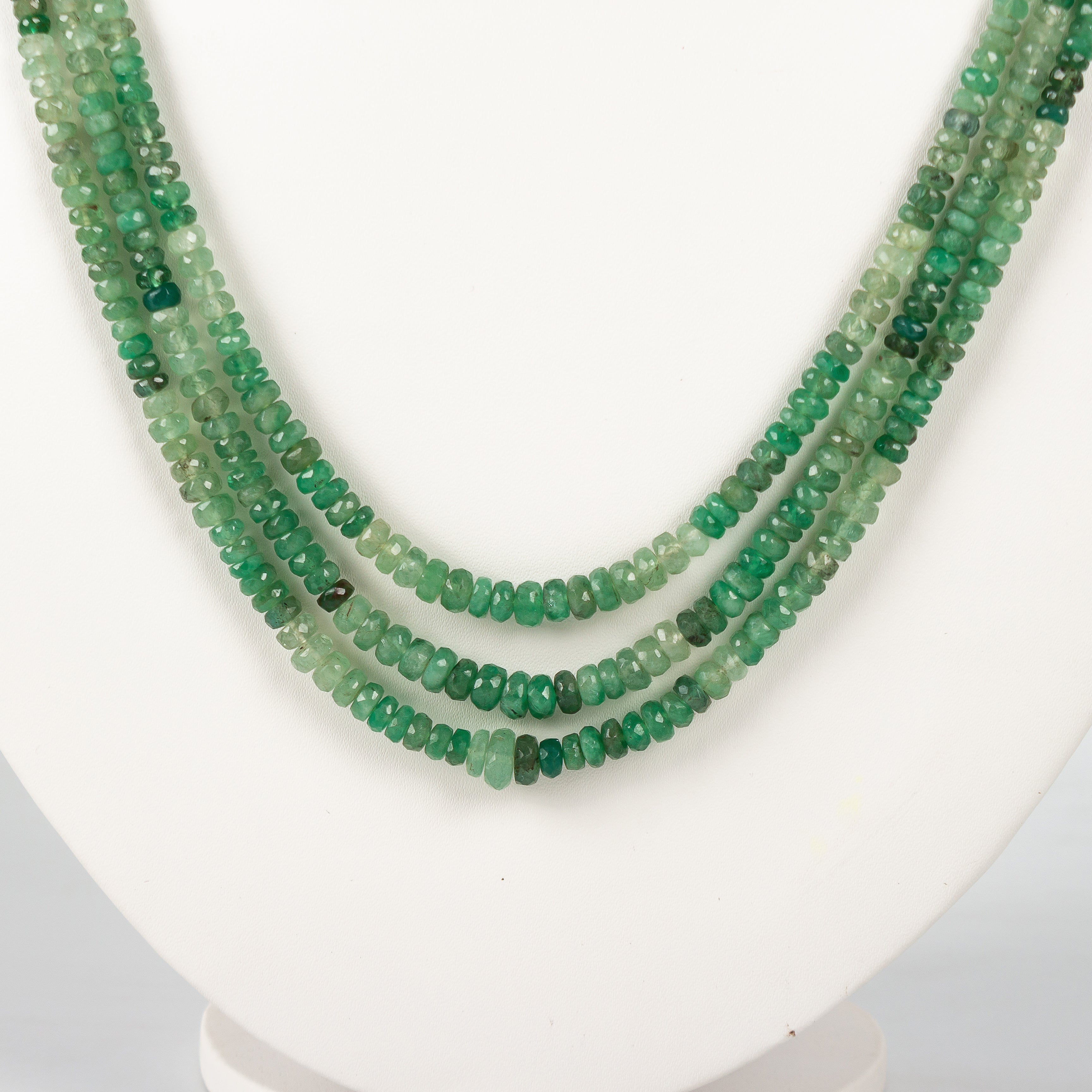 Natural Emerald Shaded Gemstone Beads orders Necklace