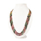 Natural Multi Tourmaline Oval Gemstone Beads Necklace Jewelry