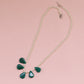 Natural Green Onyx Gemstone Drops Beaded Necklace